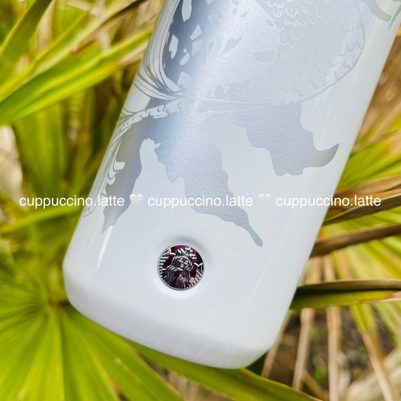 🤍NEW🧜♀️Starbucks 2022 White & Silver Siren Anniversary SS Bottle Tumbler - Picture 6 of 9